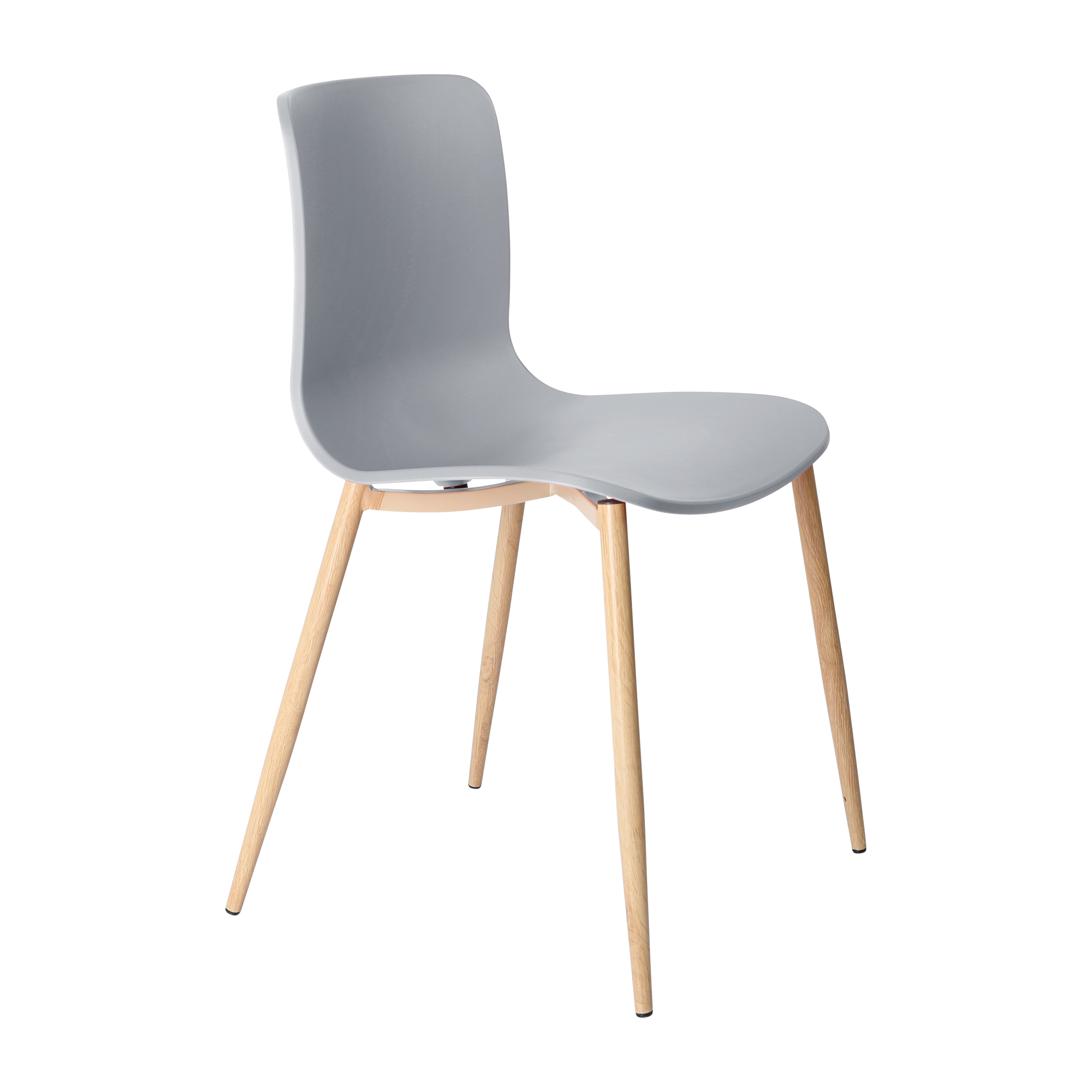Acti Chair (Light Grey / 4-leg Woodgrain Powdercoat)